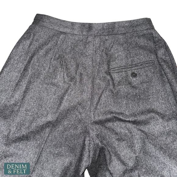 Ralph Lauren Purple Label Cashmere Wool Wide Leg Trouser Pants Gray Size 8 - Picture 5 of 10